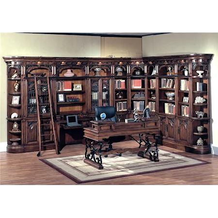 Large Bookcase Wall and Home Office System